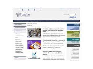 Rio de Janeiro State Federal University's official website homepage screenshot