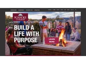 Roanoke College's official website homepage screenshot