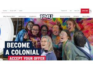 Robert Morris University's official website homepage screenshot