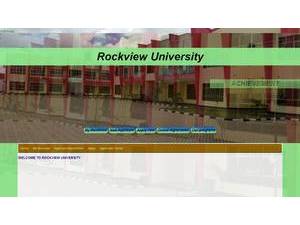 Rockview University's official website homepage screenshot
