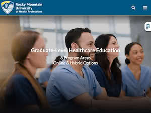 Rocky Mountain University of Health Professions's official website homepage screenshot