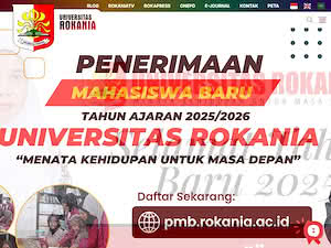 Rokania University's official website homepage screenshot