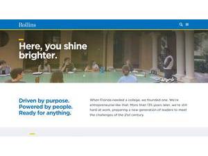 Rollins College's official website homepage screenshot