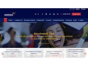 Romanian-American University's official website homepage screenshot