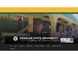 Romblon State University's official website homepage screenshot
