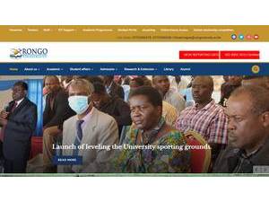 Rongo University's official website homepage screenshot