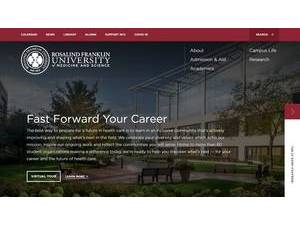 Rosalind Franklin University of Medicine and Science's official website homepage screenshot