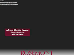 Rosemont College's official website homepage screenshot