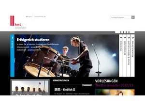 Rostock University of Music and Drama's official website homepage screenshot