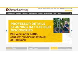 Rowan University's official website homepage screenshot