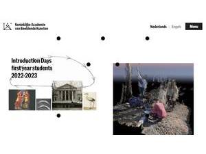 Royal Academy of Art The Hague's official website homepage screenshot