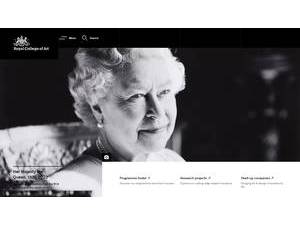 Royal College of Art's official website homepage screenshot