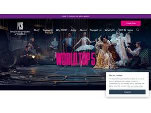 Royal Conservatoire of Scotland's official website homepage screenshot