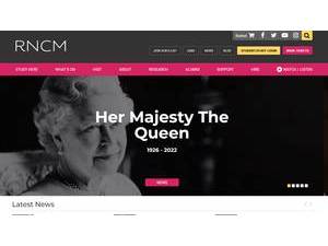 Royal Northern College of Music's official website homepage screenshot
