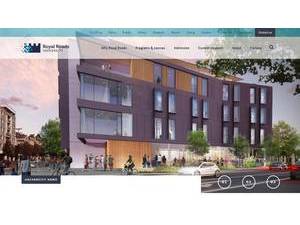Royal Roads University's official website homepage screenshot