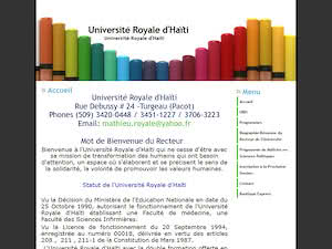 Royal University of Haiti's official website homepage screenshot