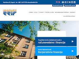 RRiF College for Financial Management's official website homepage screenshot