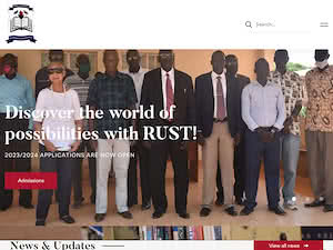 Rumbek University of Science and Technology's official website homepage screenshot