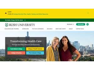 Rush University's official website homepage screenshot