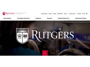 Rutgers, The State University of New Jersey's official website homepage screenshot