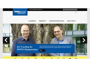 RWTH Aachen University's official website homepage screenshot
