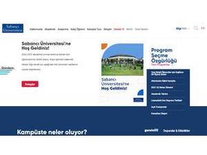 Sabanci Üniversitesi's official website homepage screenshot