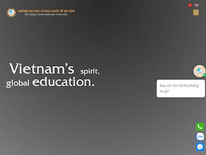 Saigon International University's official website homepage screenshot