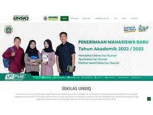 Sains Alqur'an University's official website homepage screenshot