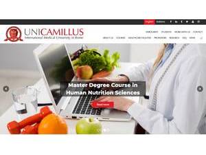 Saint Camillus International University of Health and Medical Sciences's official website homepage screenshot