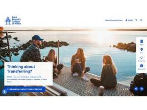 Saint Joseph's College of Maine's official website homepage screenshot