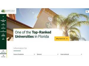 Saint Leo University's official website homepage screenshot