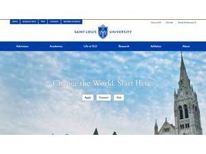Saint Louis University's official website homepage screenshot