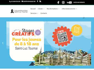 Saint-Luc Institute of Tournai's official website homepage screenshot