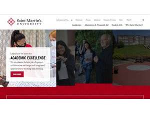 Saint Martin's University's official website homepage screenshot