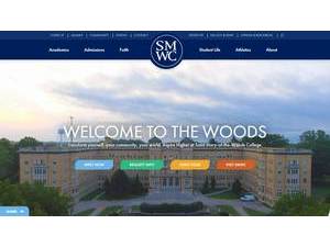 Saint Mary-of-the-Woods College's official website homepage screenshot
