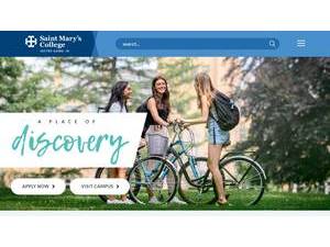 Saint Mary's College's official website homepage screenshot