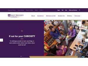 Saint Michael's College's official website homepage screenshot