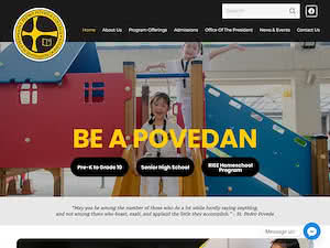 Saint Pedro Poveda College's official website homepage screenshot