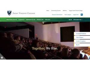 Saint Vincent College's official website homepage screenshot