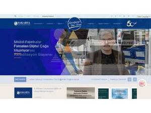 Sakarya University's official website homepage screenshot