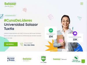 Salazar University's official website homepage screenshot