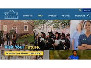 Salem College's official website homepage screenshot