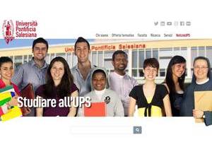 Salesian Pontifical University's official website homepage screenshot