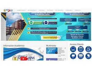 Salesian University of Bolivia, La Paz's official website homepage screenshot