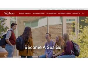 Salisbury University's official website homepage screenshot