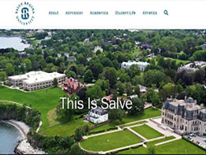 Salve Regina University's official website homepage screenshot