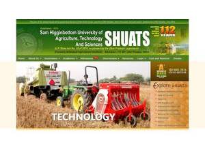 Sam Higginbottom Institute of Agriculture, Technology and Sciences's official website homepage screenshot