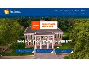 Sam Houston State University's official website homepage screenshot