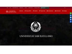 Sam Ratulangi University's official website homepage screenshot