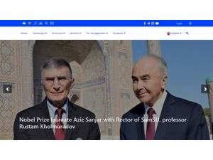 Samarkand Davlat Universiteti's official website homepage screenshot